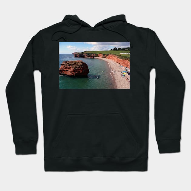 Ladram Bay Jurassic Coast Devon England Hoodie by AndyEvansPhotos